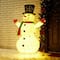 Glitzhome® 4ft. Lighted Christmas 3D Foldable Fabric Snowman Outdoor Décor